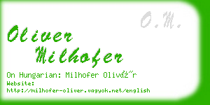 oliver milhofer business card